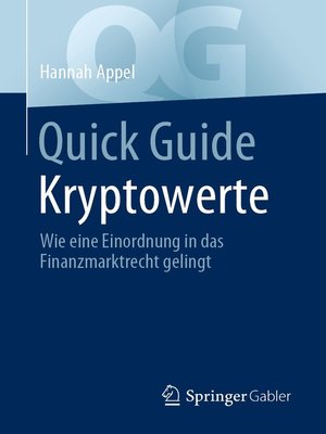 cover image of Quick Guide Kryptowerte